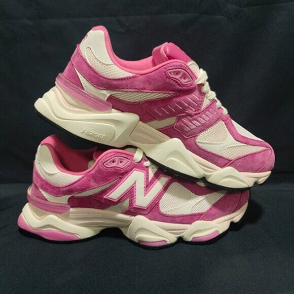 New Balance 9060 Low Top Pink Sneakers - Picture 3 of 6